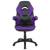 English Elm Commercial Grade Gaming Chair Racing Office Ergonomic Computer PC Adjustable Swivel Chair with Flip-up Arms, /Black LeatherSoft