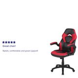 English Elm Commercial Grade Gaming Chair Racing Office Ergonomic Computer PC Adjustable Swivel Chair with Flip-up Arms, /Black LeatherSoft