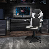 English Elm Commercial Grade Gaming Chair Racing Office Ergonomic Computer PC Adjustable Swivel Chair with Flip-up Arms, /Black LeatherSoft