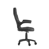 English Elm Commercial Grade Gaming Chair Racing Office Computer PC Adjustable Chair with Flip-up Arms and Transparent Roller Wheels, LeatherSoft