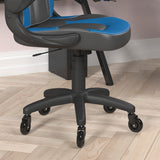 English Elm Commercial Grade Gaming Chair Racing Office Computer PC Adjustable Chair with Flip-up Arms and Transparent Roller Wheels, /Black LeatherSoft