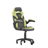 English Elm Commercial Grade Gaming Chair Racing Computer PC Adjustable Chair with Flip-up Arms and Transparent Roller Wheels, /Black LeatherSoft