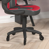 English Elm Commercial Grade Gaming Chair Racing Office Computer PC Adjustable Chair with Flip-up Arms and Transparent Roller Wheels, /Black LeatherSoft