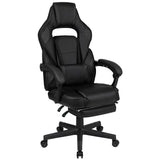 English Elm Commercial Grade Gaming Chair Racing Ergonomic Computer Chair with Fully Reclining Back/Arms, Slide-Out Footrest, Massaging Lumbar -