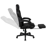 English Elm Commercial Grade Gaming Chair Racing Ergonomic Computer Chair with Fully Reclining Back/Arms, Slide-Out Footrest, Massaging Lumbar -