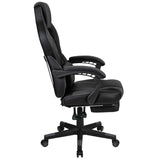 English Elm Commercial Grade Gaming Chair Racing Ergonomic Computer Chair with Fully Reclining Back/Arms, Slide-Out Footrest, Massaging Lumbar - /Gray