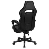 English Elm Commercial Grade Gaming Chair Racing Ergonomic Computer Chair with Fully Reclining Back/Arms, Slide-Out Footrest, Massaging Lumbar - /Gray