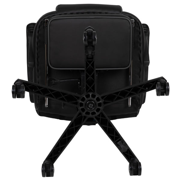 English Elm Commercial Grade Gaming Chair Racing Ergonomic Computer Chair with Fully Reclining Back/Arms, Slide-Out Footrest, Massaging Lumbar - /Gray