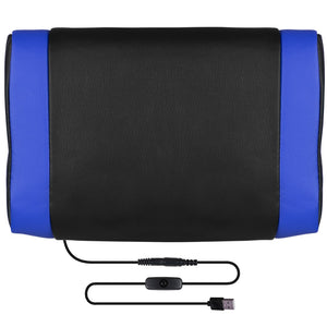 English Elm Commercial Grade Gaming Chair Racing Ergonomic Computer Chair with Fully Reclining Back/Arms, Slide-Out Footrest, Massaging Lumbar - Black/