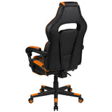 English Elm Commercial Grade Gaming Chair Racing Ergonomic Computer Chair with Fully Reclining Back/Arms, Slide-Out Footrest, Massaging Lumbar - Black/