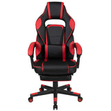 English Elm Commercial Grade Gaming Chair Racing Ergonomic Computer Chair with Fully Reclining Back/Arms, Slide-Out Footrest, Massaging Lumbar -