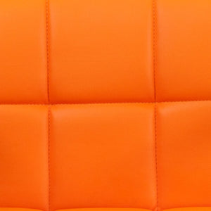 English Elm Contemporary Quilted Vinyl Adjustable Height Barstool with Arms and Chrome Base