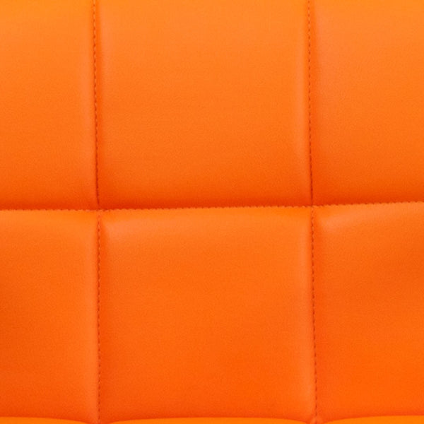 English Elm Contemporary Quilted Vinyl Adjustable Height Barstool with Arms and Chrome Base