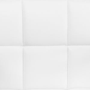 English Elm Contemporary Quilted Vinyl Adjustable Height Barstool with Arms and Chrome Base