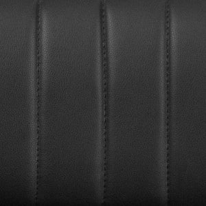 English Elm Contemporary Adjustable Height Barstool with Vertical Stitch Back and Chrome Base