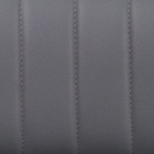 English Elm Contemporary Adjustable Height Barstool with Vertical Stitch Back and Chrome Base