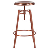 English Elm Industrial Style Barstool with Swivel Lift Adjustable Height Seat in Finish