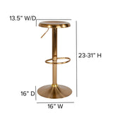 English Elm Series Adjustable Height Retro Barstool in Finish