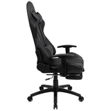 English Elm Commercial Grade Gaming Chair Racing Office Ergonomic Computer Chair with Reclining Back and Slide-Out Footrest in LeatherSoft