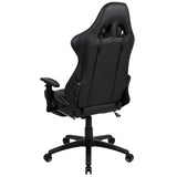 English Elm Commercial Grade Gaming Chair Racing Office Ergonomic Computer Chair with Reclining Back and Slide-Out Footrest in LeatherSoft