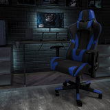 Commercial Grade Gaming Chair Racing Office Ergonomic Computer PC Adjustable Swivel Chair with Reclining Back in LeatherSoft