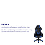 English Elm Commercial Grade Gaming Chair Racing Office Ergonomic Computer PC Adjustable Swivel Chair with Reclining Back in LeatherSoft