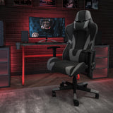 English Elm Commercial Grade Gaming Chair Racing Office Ergonomic Computer PC Adjustable Swivel Chair with Reclining Back in LeatherSoft