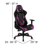 English Elm Commercial Grade Gaming Chair Racing Office Ergonomic Computer PC Adjustable Swivel Chair with Fully Reclining Back in LeatherSoft