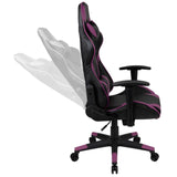 English Elm Commercial Grade Gaming Chair Racing Office Ergonomic Computer PC Adjustable Swivel Chair with Fully Reclining Back in LeatherSoft