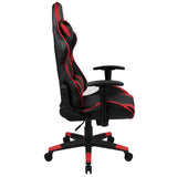 English Elm Commercial Grade Gaming Chair Racing Office Ergonomic Computer PC Adjustable Swivel Chair with Fully Reclining Back in LeatherSoft