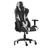 English Elm Commercial Grade Gaming Chair Racing Office Computer PC Adjustable Chair with Reclining Back and Transparent Roller Wheels in LeatherSoft