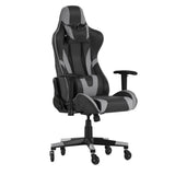 English Elm Commercial Grade Gaming Chair Racing Office Computer PC Adjustable Chair with Reclining Back and Transparent Roller Wheels in LeatherSoft