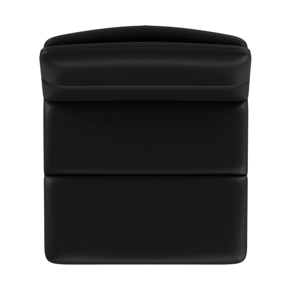 English Elm Commercial Grade Commercial Grade Modern Mid-Back Adjustable Height LeatherSoft Channel Stitched Barstools - Set of 2,