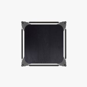 English Elm Commercial Grade Commercial Grade 24" High Backless Metal Indoor-Outdoor Counter Height Stool with Poly Resin Wood Seat