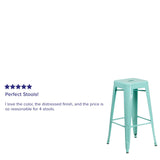 English Elm Commercial Grade Commercial Grade 30" High Backless Indoor-Outdoor Barstool