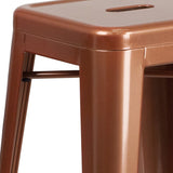 English Elm Commercial Grade Commercial Grade 30" High Backless Indoor-Outdoor Barstool