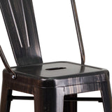 English Elm Commercial Grade Kai Commercial Grade 30" High Metal Indoor-Outdoor Barstool with Removable Back