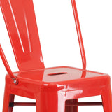 English Elm Commercial Grade Kai Commercial Grade 30" High Metal Indoor-Outdoor Barstool with Removable Back