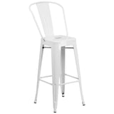 English Elm Commercial Grade Kai Commercial Grade 30" High Metal Indoor-Outdoor Barstool with Removable Back