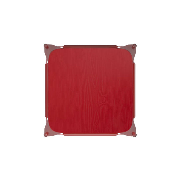 English Elm Commercial Grade Commercial Grade 30" High Backless Metal Indoor-Outdoor Barstool with Poly Resin Wood Seat