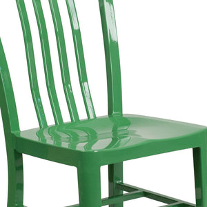 English Elm Commercial Grade Commercial Grade Metal Indoor-Outdoor Chair