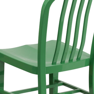 English Elm Commercial Grade Commercial Grade Metal Indoor-Outdoor Chair