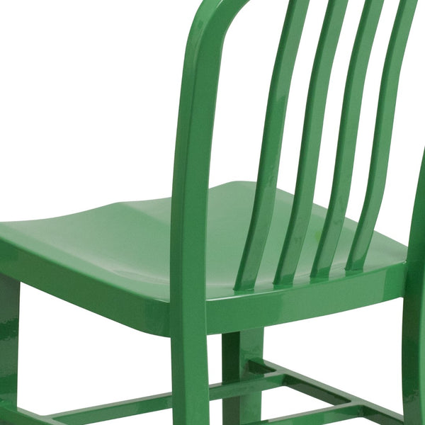 English Elm Commercial Grade Commercial Grade Metal Indoor-Outdoor Chair