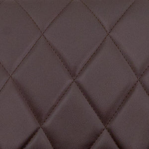 English Elm Contemporary Vinyl Bucket Seat Adjustable Height Barstool with Diamond Pattern Back and Chrome Base