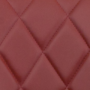 English Elm Contemporary Vinyl Bucket Seat Adjustable Height Barstool with Diamond Pattern Back and Chrome Base