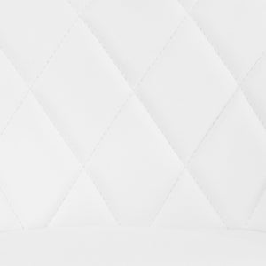 English Elm Contemporary Vinyl Bucket Seat Adjustable Height Barstool with Diamond Pattern Back and Chrome Base