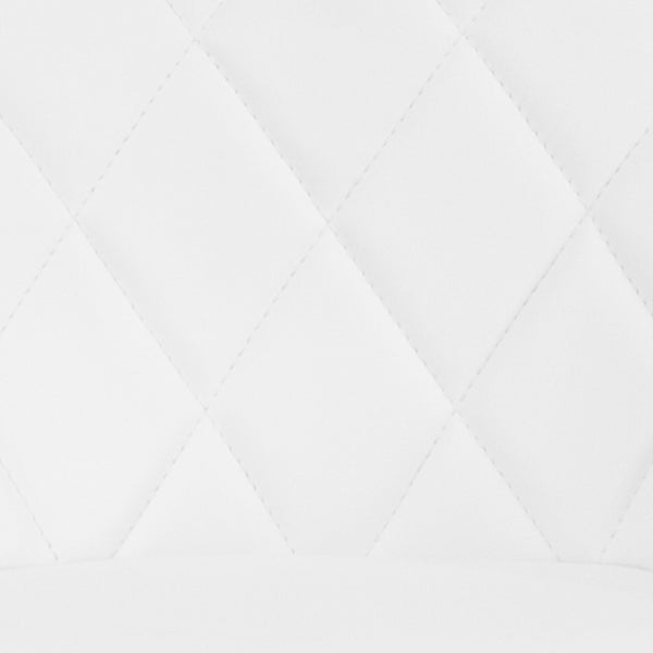 English Elm Contemporary Vinyl Bucket Seat Adjustable Height Barstool with Diamond Pattern Back and Chrome Base