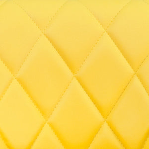 English Elm Contemporary Vinyl Bucket Seat Adjustable Height Barstool with Diamond Pattern Back and Chrome Base