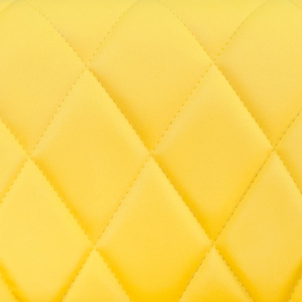 English Elm Contemporary Vinyl Bucket Seat Adjustable Height Barstool with Diamond Pattern Back and Chrome Base