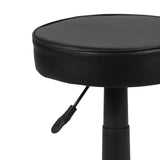 English Elm Commercial Grade Adjustable Doctors Stool on Wheels with Ergonomic Molded Seat